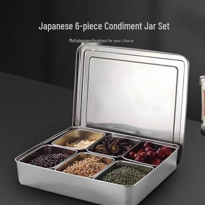 Cutie pentru condimente Jiwanggu din oțel inoxidabil 201, stil japonez