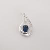 London Blue Topaz Gemstone 925 Sterling Silver Women's Jewelry Elegant Zircon Pendant 1.4" For Wedding Gift CZP-16-10
