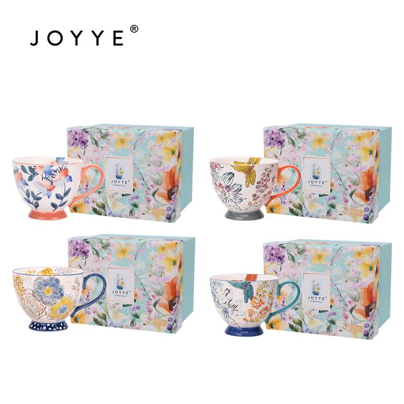 JOYYE Floral Ceramic Cereal Mug