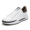 Leather casual shoes men's low-top lace-up men's shoes soft-soled sports shoes fashion trend white shoes