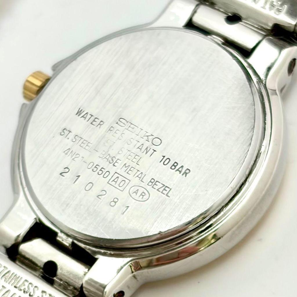 Used [New Battery] SEIKO EXCELINE Ladies Watch 4N21-0550 210281