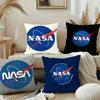 N-Nasa Logo Pillow Case Sofa Decorative Home Double-sided Printing Short Plush Cushion Pillow Cover Holiday Gift