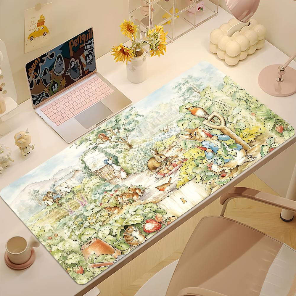 Cartoon PPeter Rabbit Mouse Pad Large NonSlip Lockedge Desktop Computer Desk Mat Keyboard Mousepad Office Gamer Student