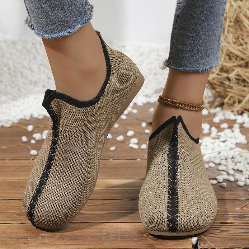 

Women’s Plus Size Slip-On Flat Shoes, Casual Comfortable Loafers, Spring Fashion 42 хаки