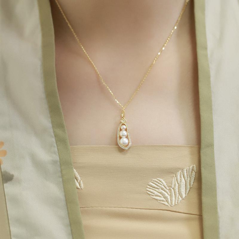 Zircon Doudou Pearl Necklace Simple High-end Clavicle Chain Fashion Niche Necklace Women