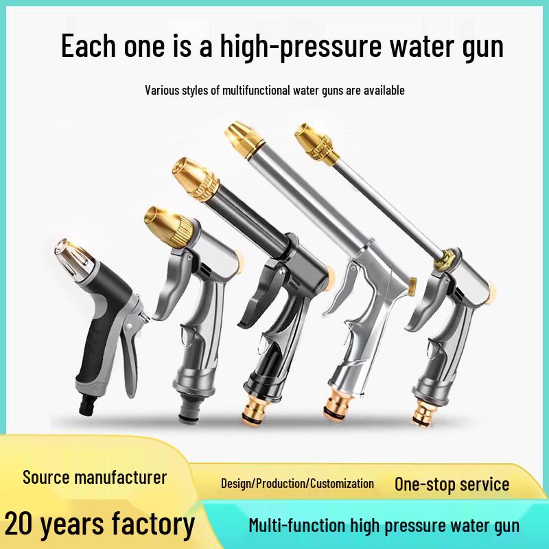 Pressurized Water Gun & Telescopic Hose Set for Car Wash and Gardening