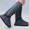 1 Pair Rainproof Shoe Covers Waterproof Non-Slip PVC Puncture Resistant Thickened Shoe Covers with Adjustable Elastic Band