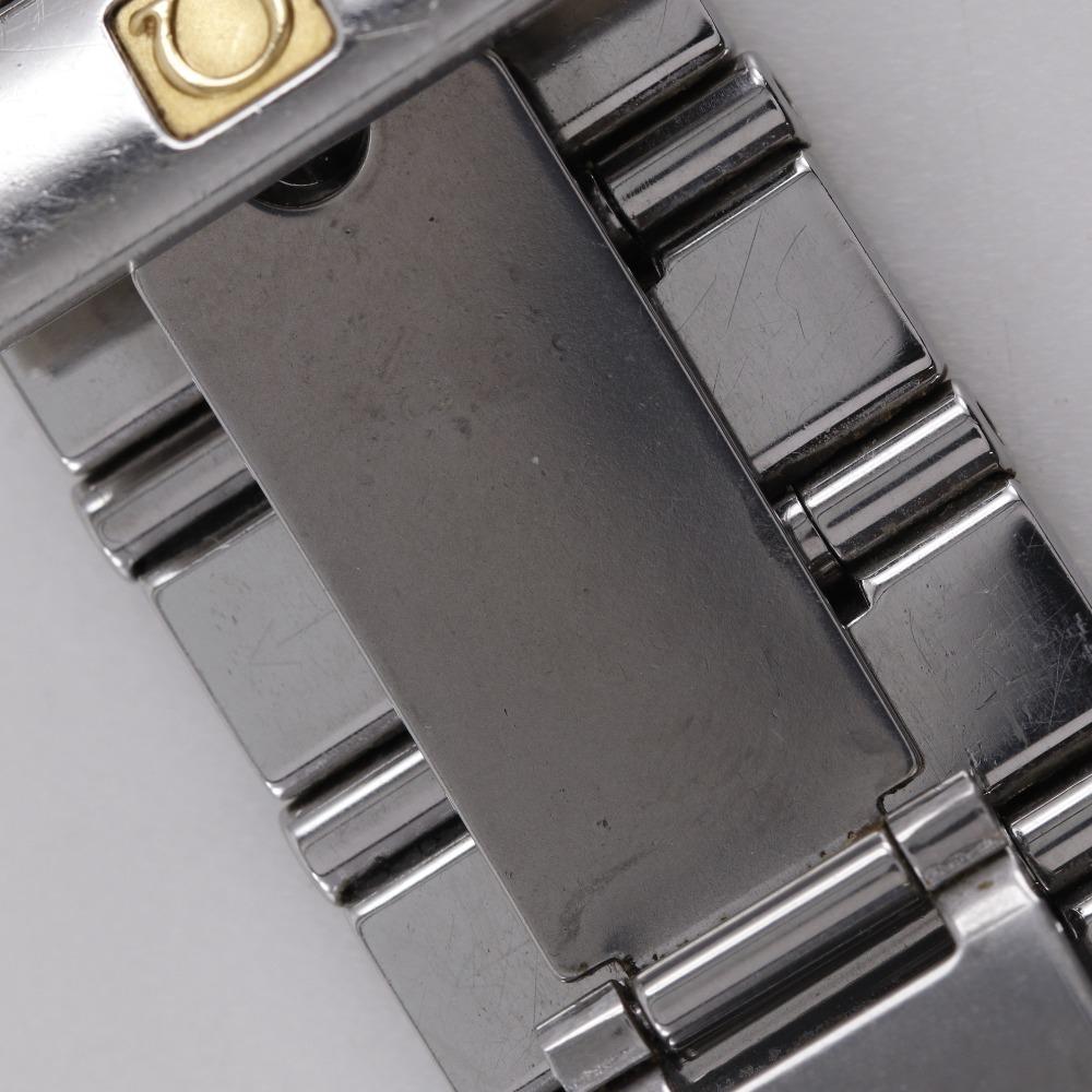 Omega Constellation Carree Watches 1528.46 Cal.1376 blackDial Stainless Steel/diamond Quartz Analog Display Women Used