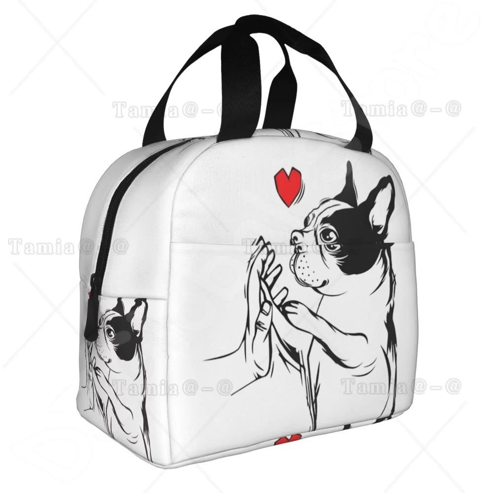 French Bulldogs Dog Insulated Lunch Bag for Women Men and Kids Large and Reusable Handle Freezable Work School Travel Tote Bags