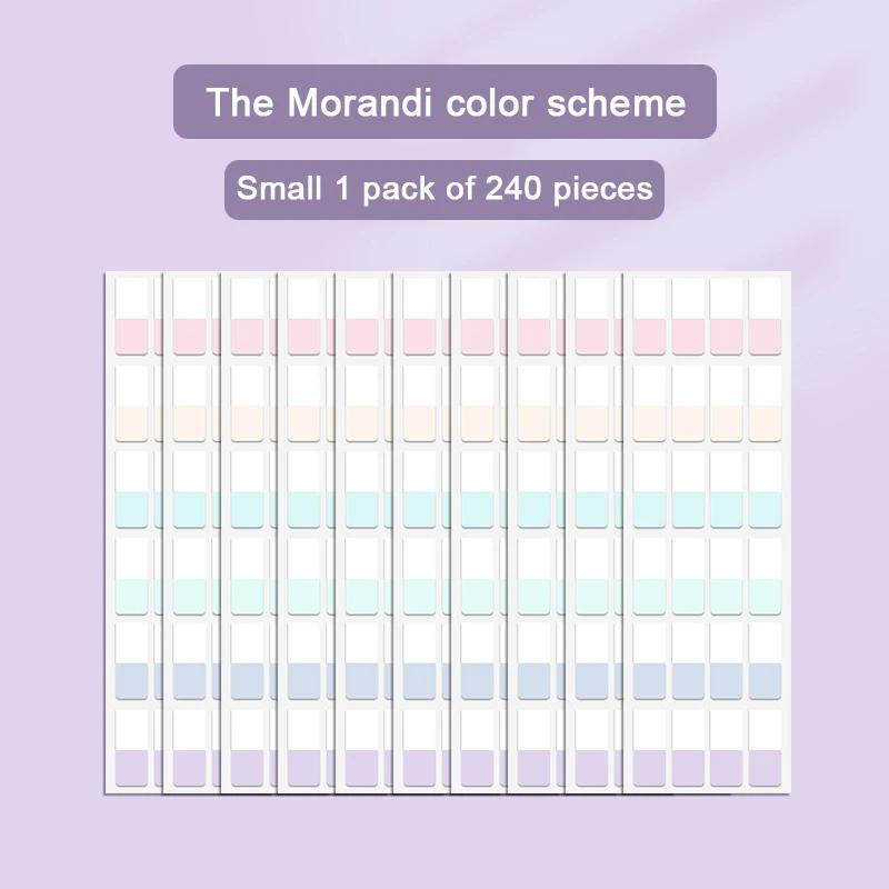 60/120/240pcs Index Sticker Note Half Clear Smooth Writing Tags Marking Organizing Files Reusable Book Tabs Home/School/Office