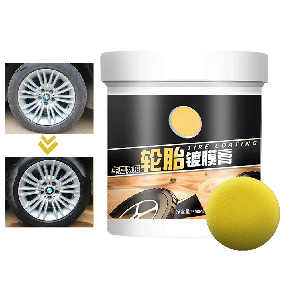 Auto Black Crystal Gloss Shine Coating Paste Autoreifen-Glanzbeschichtung Sonnenschutz Reifenpolitur Zubehör für SUVs Mini-Autos