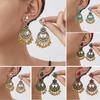 Bohemian-style Flower Fringed Vintage Earrings with Ethnic Style Hollow Ear Decorations
