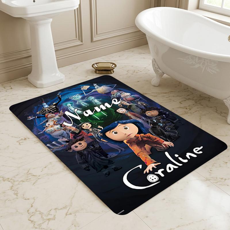 Personalized Name Magic Night Living Room Non-Slip Area Rug Soft Carpet for Bedroom Playroom Sofa Office Home Decor Doormat