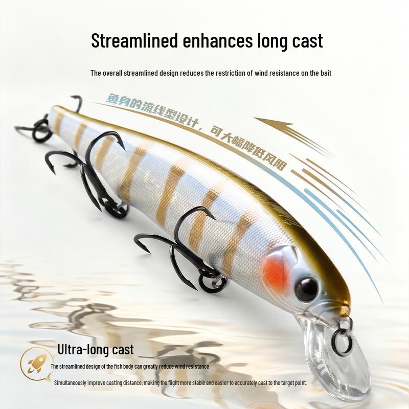 BEARKING 112mm 15g Floating Fishing Lure, Dives 1.5m, Model M111