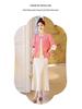 2025 Spring New Chinese Pink Jacquard Sequin Beaded Jacket Top ME5513