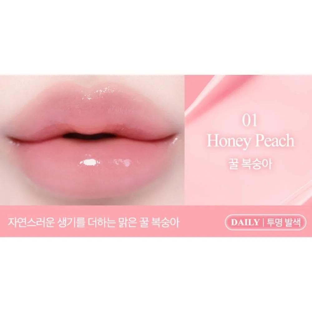 Clio Lip Tint Crystal Glam Balm 001 Honey Peach x2