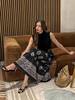 Women's Bohemian Floral High-Waisted A-Line Skirt - Spring/Summer Casual Beachwear
