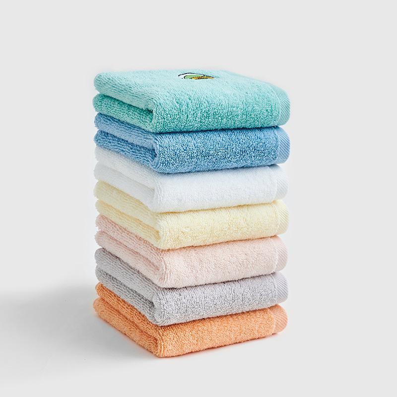 Cotton Baby Saliva Towel 25x50cm Embroidered Hand Towel Face Wash Towel for Infants Soft Absorbent Saliva Control Towel