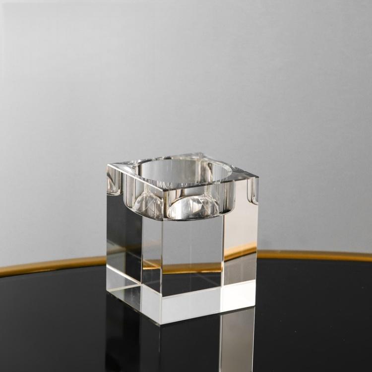 Crystal Cube 3d Laser Engraving Crystal Glass Cube 3d Laser Engraved Candle Holder