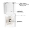 Ac29-RV Caravan Accessories Water Inlet Outlet Hatch Filter Lockable Cover With 20Mm Adapter Nozzles For Boat Marine RV Car