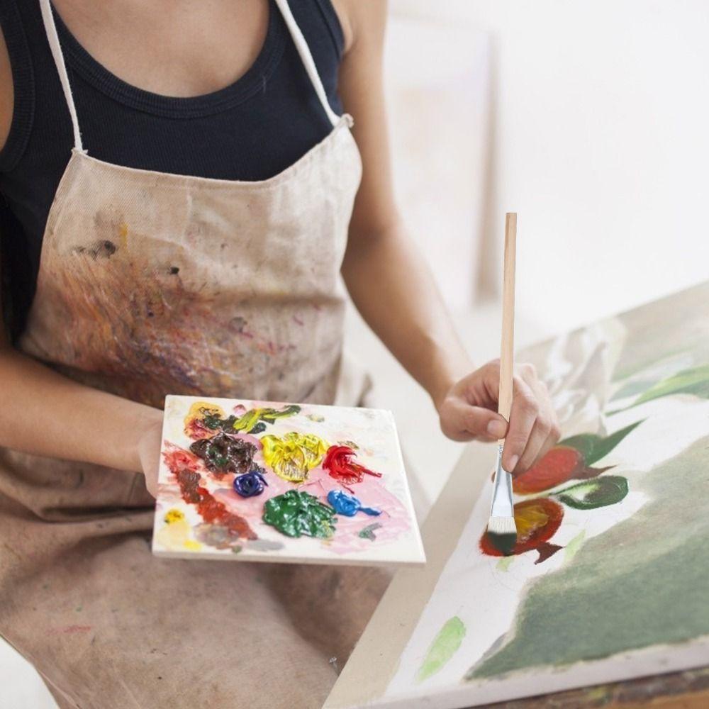 Wood Color Painting Pen Soft Goat Hair Blend Mop Brush Set Goat Hair Mop Brush  Complementary Color