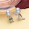 LSOOYH Romantic Propose Marriage Love Jewelry Natural Stone Freshwater Pearl Earrings Unique
