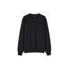 UNIQLO Round Neck Solid Color Long Sleeve Sweatshirt Unisex sweatshirt Black 444966-69