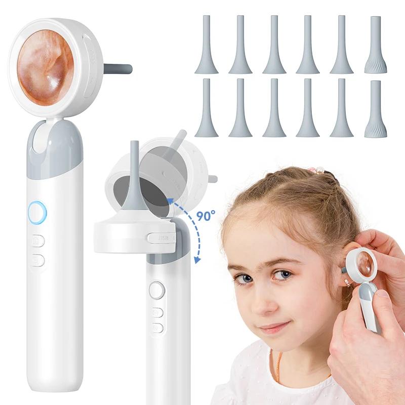 1.38'' Ear Camera Wit Ips Display And 1080P Camera Ear Check Portable Inspector For Ear Mouth Pet With 12Tips Replaceable Tools