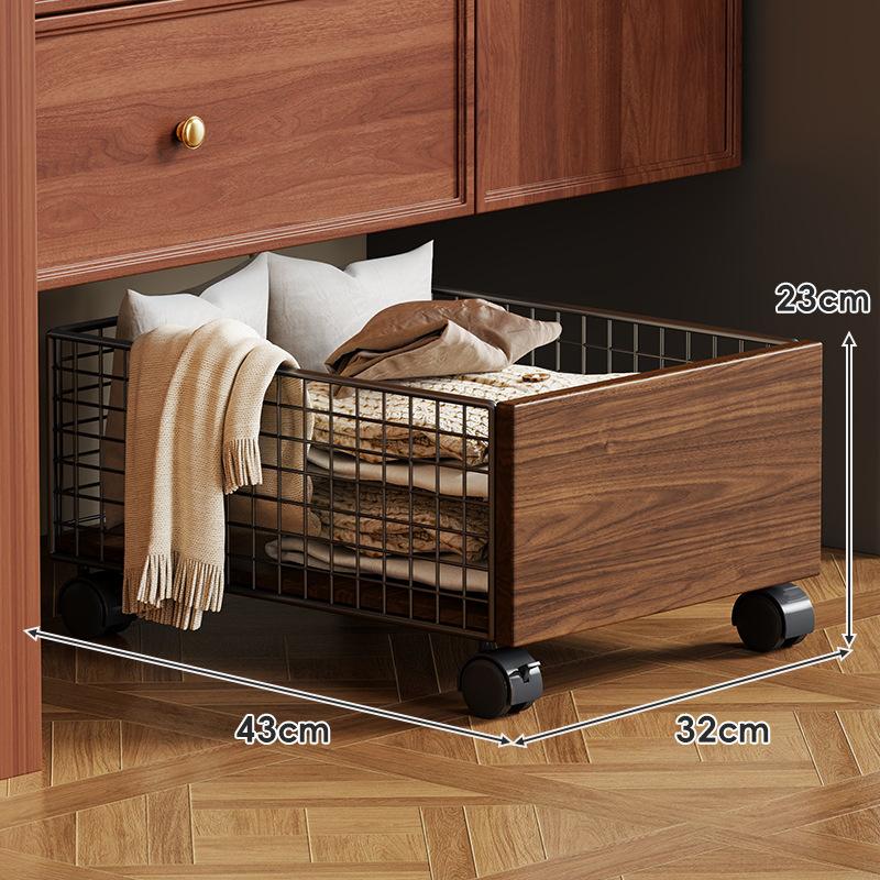 Under Sink Rolling Laundry Hamper Large Capacity Dirty Clothes Basket with Wheels Mobile Bathroom Organizer Bedroom Laundry Room