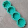 Flower Pattern Silicone Candle Molds for Epoxy Resin Home Decoration 4 Cavities Fondant Silicone Mold for Cake Baking