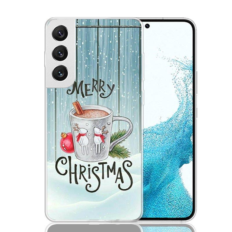 Winter Coffee Christmas Phone Case For Samsung Galaxy S26 Ultra S23 S24 S25 Edge S20 FE S21 S22 Plus Soft Print Shell Cover Fund
