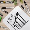 Dry Erase Markers,24 Pack Black Fine Tip Whiteboard Markers, Round Point Low Odor Dry Erase Marker for School Office and Home