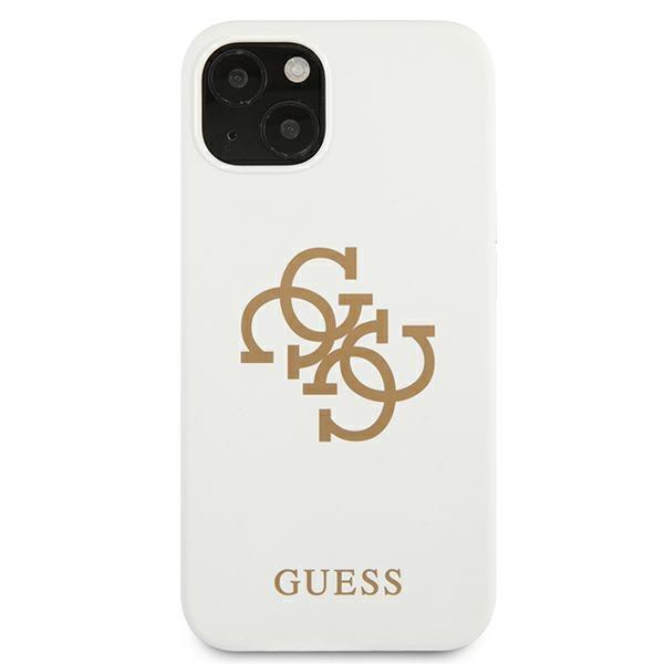 Guess Guhcp13Sls4Ggwh Iphone 13 Mini 5,4 Biały/White Hard Case Silicone 4G Logo