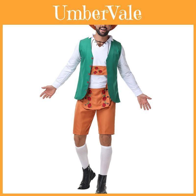 Bavarian Beer Festival Costume Set With Suspenders For Adult Men Party Performance