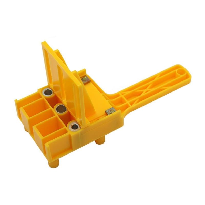 Convenient Portable Hole Punch For Woodworkers Featuring Sturdy Plastic Construction And Easy Operation Drill Guide