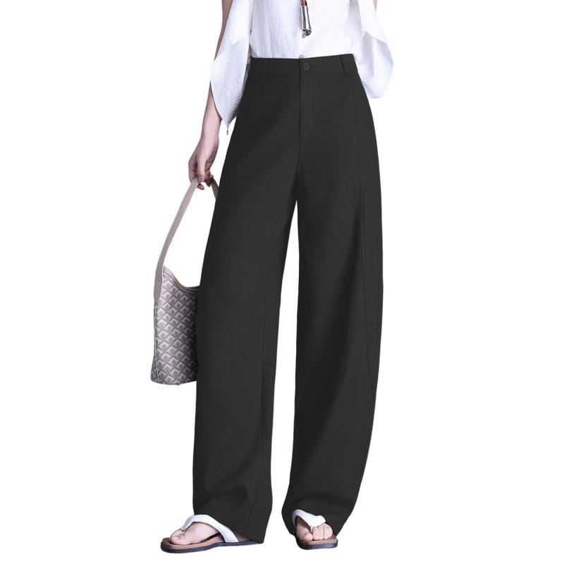 Neuer Eingang Schlankmachende High-Waist Hosen mit Fall - Vielseitiges Schlankes & Weiter Bein Design für Freizeitkleidung
