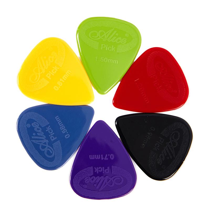 10 stuks Alice gitaarplectrums, antislip, zwart-wit, nylon, geschikt voor akoestische en elektrische gitaren en ukeleles.