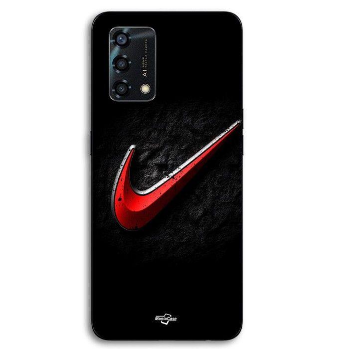 Coque Pour Oppo A95 Nike logo rouge fond noir Maniacase