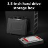 Custodia per Archiviazione HDD SSD da 3,5 pollici Antiurto Resistente all'Acqua con Comoda Impilabilità per Facile Stoccaggio