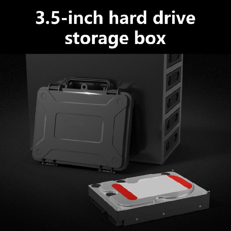 Custodia per Archiviazione HDD SSD da 3,5 pollici Antiurto Resistente all'Acqua con Comoda Impilabilità per Facile Stoccaggio