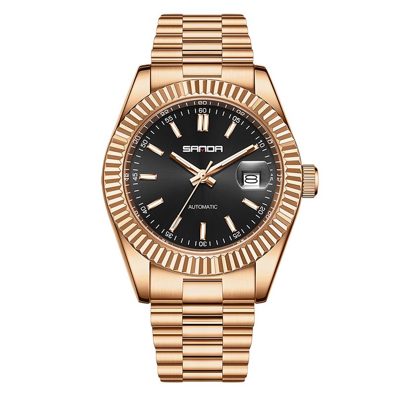 Herren Automatische Mechanische Uhr für Mann Europäisch Amerikanisch Business Freizeit Armbanduhren Luxus Silber Leuchtend Wasserdicht Uhr