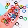 Yogodlns 10/50 Pcs Multiple Colors Metal O Ring Spring Clasp Openable Round Carabiner Keychain Clips DIY Jewelry Buckle Connector Bags Accessories