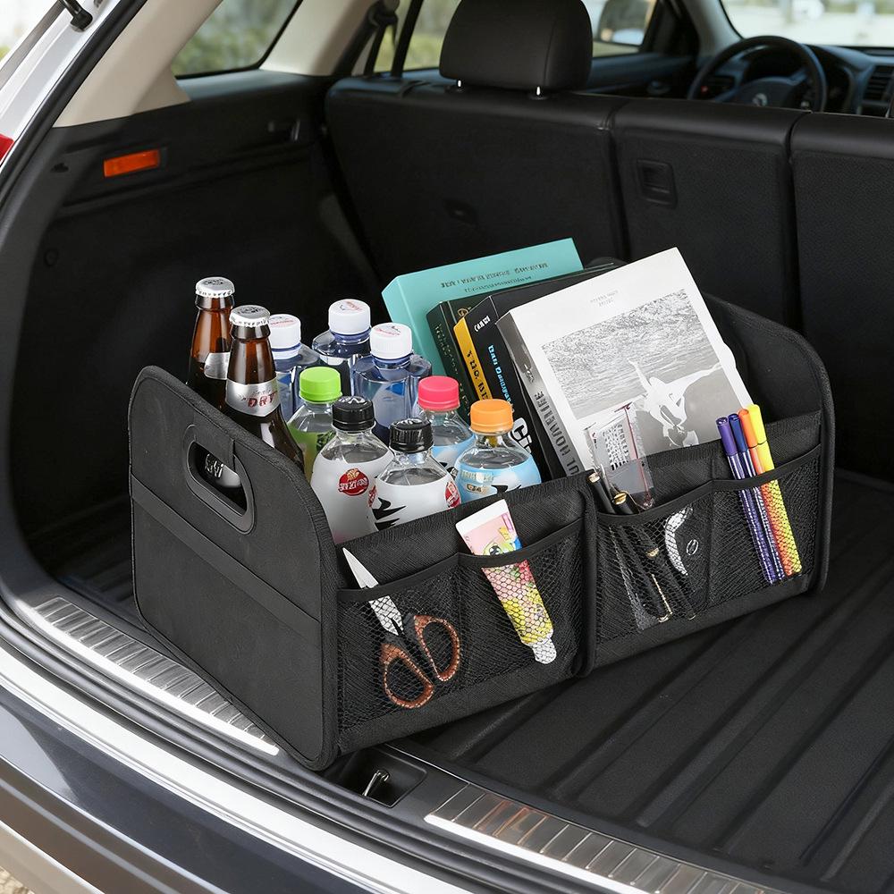 Cross-Border Car Trunk Organizer: Foldable Large Capacity Storage Box with Oxford Cloth