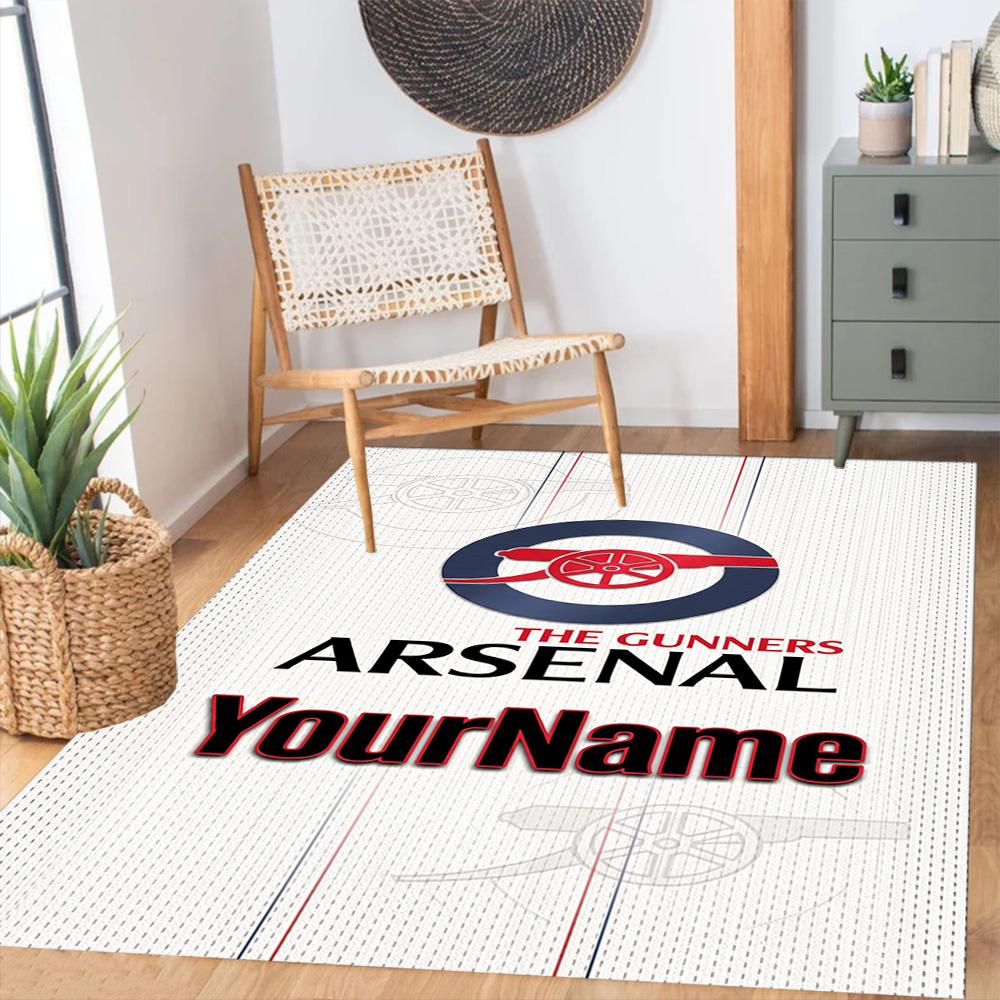 Arsenal Customize Text Carpet Suitable for Bedrooms Foyer Dining Room Study room Antislip Carpet Office home decor Best for Christmas