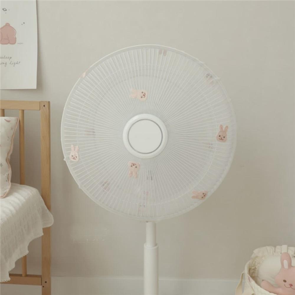 Waterproof Round Electric Fan Cover Bear Embroidery Electric Fan Dust Bag  Office