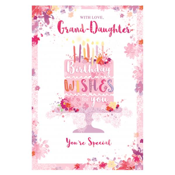 Simon Elvin With Love Grand Daughter Birthday Greetings Card (Pack of 6)