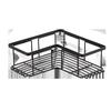 Black bathroom storage rack without punching bathroom triangle storage rack wall mounted shampoo and washbasin storage supplies