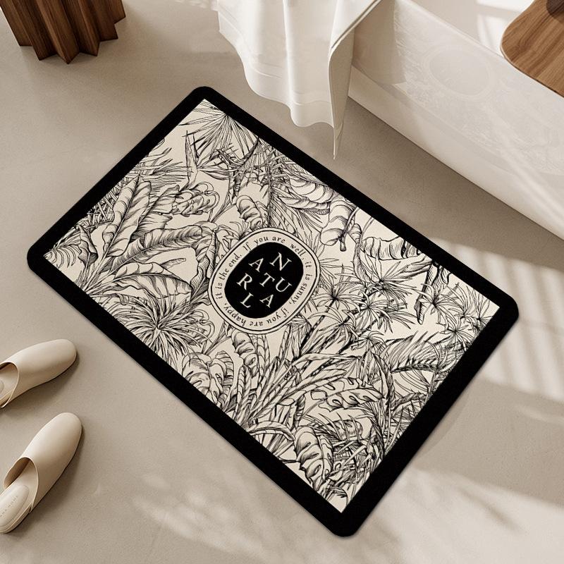 Könnyű Luxus Fürdőszoba Fürdőszoba Ajtószőnyeg Vízfelszívó Diatómaföld Puha Párna WC Csúszásgátló Párna WC U-alakú Lábpárna