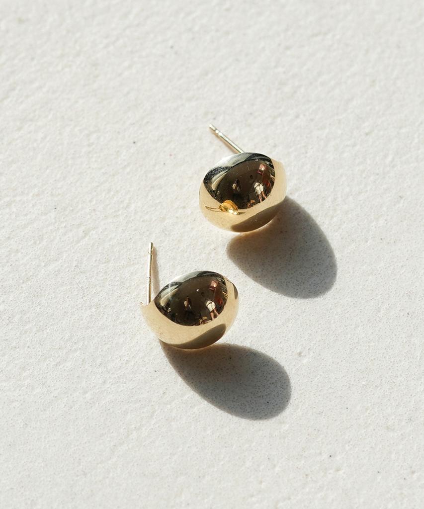 Alleun 10K 14K Ball Teardrop Gold Earrings Daily Bold