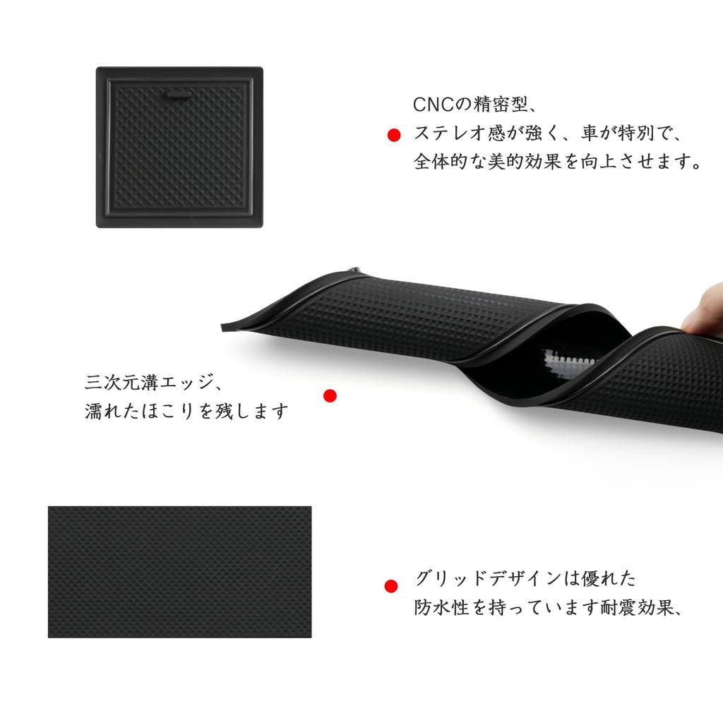 LFOTPP Interior Rubber Mats for Suzuki Every Every 3rd Console Door Interior Design (6th Generation, Wagon, Generation) DA17V/DA17W, Mats, Pockets,